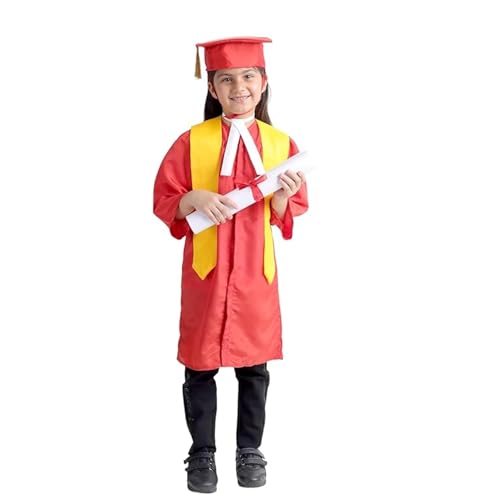 Image of Kids Convocation Dress Graduation Gown and Cap Set | Breathable Polyester | Ideal for School, Nursery & Kindergarten Graduation