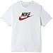 Nike Herren Sportswear T-Shirt, White/Black/University Red, S