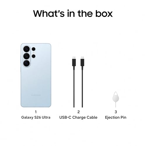 Image of Samsung Galaxy S26 Ultra 5G (Sky Blue, 12GB RAM, 512GB Storage) with Other Offers