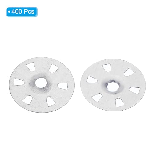 PATIKIL 1-3/8 Inch Washers for Fixing Insulation Board 400 Pack Flat Metal Gaskets Pin Fasteners for Fasten Foam Panels Sheets Gypsum Board to Wall Ceilings - Image 3