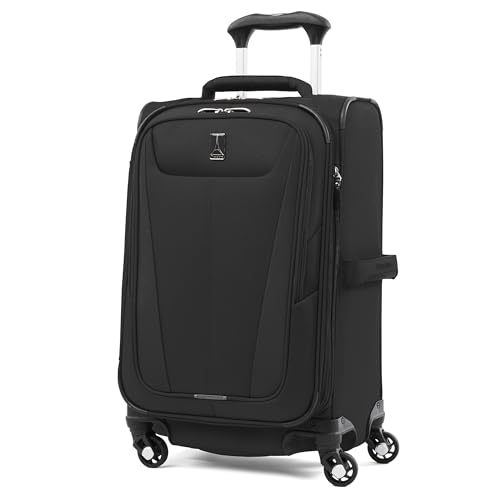 Image of Travelpro Maxlite 5 Softside 2pc Set Expandable Carry On Luggage with 4 Spinner Wheels /Soft Underseat Tote, Lightweight Suitcase, Men and Women, Black