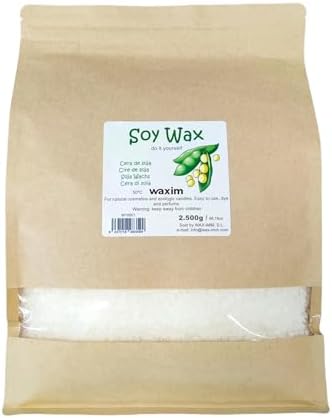 WAXIM Cera de Soja para Velas en Perlas | Soy Wax Natural, Cera p...