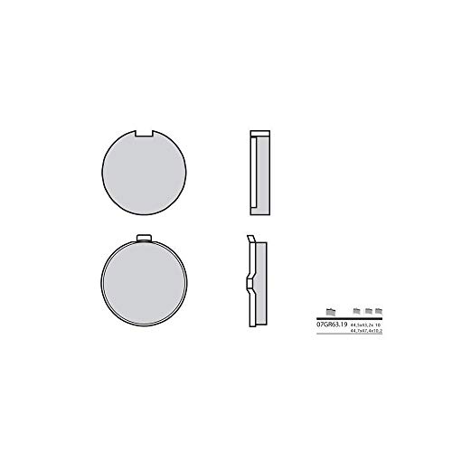 Plaquettes de frein Brembo 07GR6319 organique pour remplacement de freins moto route