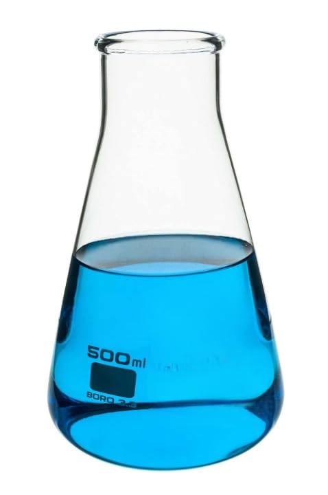 Borosilicate Glass Erlenmeyer Wide Mouth Graduated Conical Flask. One Unit. 500ml Capacity-picture-29