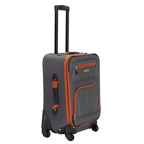 Image of Rockland Polyester Grey Carry-On (F2281-CHARCOAL)