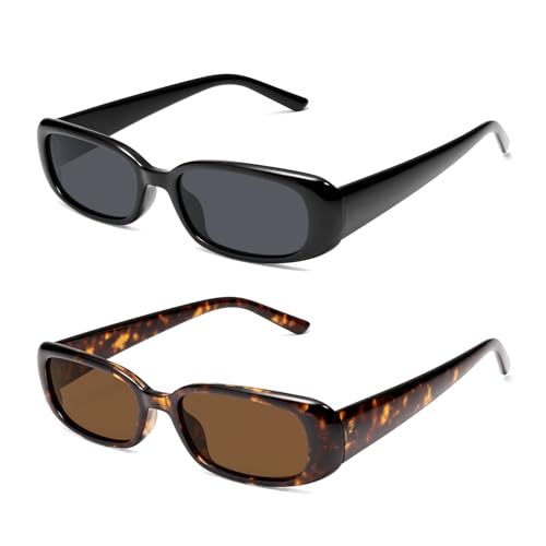 Rectangle Retro Trendy Sunglasses Womens Mens 90s Classic Vintage Narrow Sun Glasses AR82269