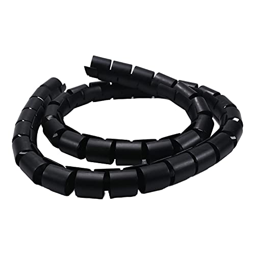 Othmro Spiral Cable Wrap Spiral Wire Wrap Cord for Computer Electrical Wire Organizer Sleeve(Dia 30MM-Length 1M Black)