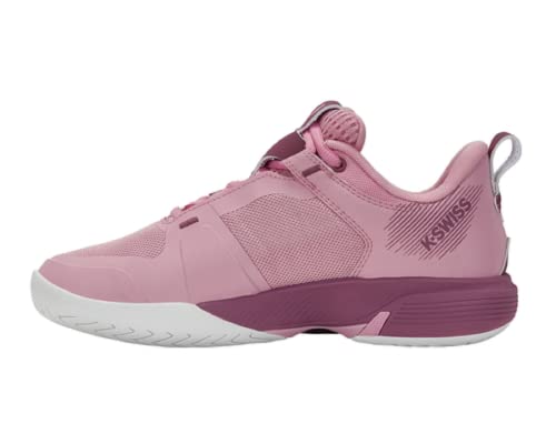 K-Swiss Women's Ultrashot Team Tennis Shoe, Cameo Pink/Grape Nectar/White, 8.5 M #TOP23