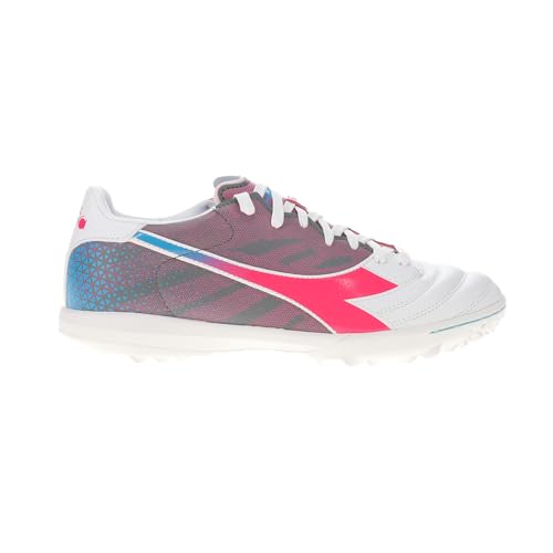 Diadora Mens Brasil Elite Veloce Gr Tfr Turf Soccer Cleats - Pink, White - Size 10.5 M