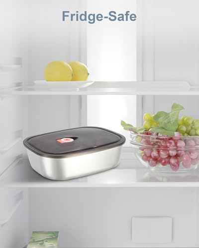 Image of 1.5L Electric Lunch Box Inner Container with Lid, Compatible 1.5L, Removable Replacement Food Container, 304 Stainless Steel Tray, Dishwasher Safe