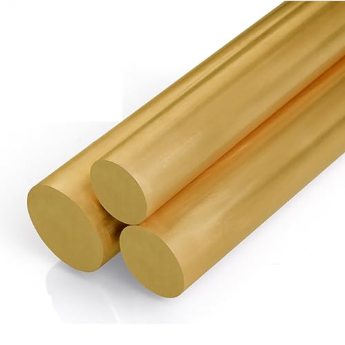 H59 Brass Rods Solid Brass Rods Round Brass Stock Pin Brass Brazing Rods Bar for DIY Craft Drift Punches Lathe, 5mm 6mm 7mm 8mm-70mm Dia, 200mm Length,15mm