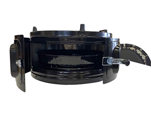 ITIMAT ELECTRICAL ROASTER/GRILL ROUND OVEN FOR CHICKEN ,PIZZAS, 1 Enamel Tray (Black)