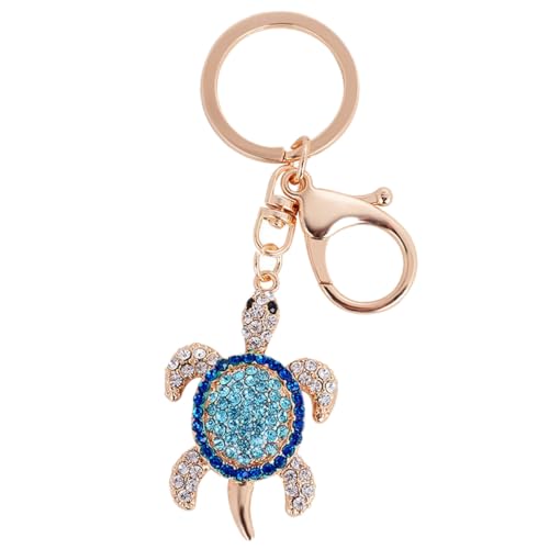 Bestdays Mini Sea Turtle Keychain Charm Pendant for Handbag Bag Keychain Key Ring (Blue)