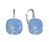 Farbe - Viele Farben Crystals & Stones *Viele Farben* Silber 925 *SQUARE* - Ohrringe mit Kristallen von Swarovski® - Schön Ohrringe Damen Ohrhänger - Wunderbare Ohrringe mit Schmuckbox (Air Blue Opal)