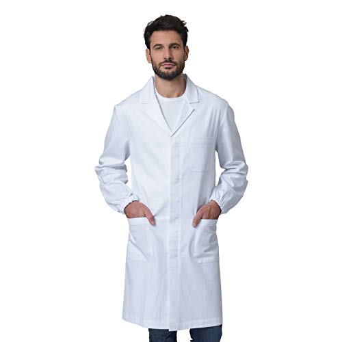 Siggi Camice Uomo Labor, Colore Bianco, 100% Cotone Gabardine (L)