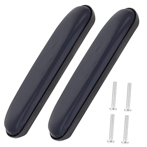 Hoement 2個車椅子用アームレストパッド 交換用クッション スポンジ素材 ユニバーサル対応 滑り止め設計 簡単取り付け 大人用介護アクセサリー 青