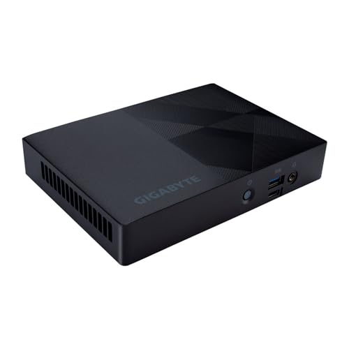 GIGABYTE BRIX GB-BNIP-N100-BW Black Ultra PC Kit (Barebone Mini PC) with 12th Gen Intel® Processor N100 - Memory and Storage Sold Separately