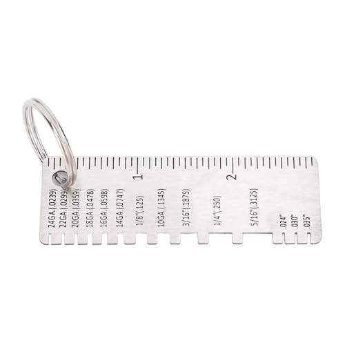 Medidores de Grosor de Lámina Metálica de Acero Inoxidable para Inspección de Soldadura, Regla de Medición de Costura de Soldadura 2PCS con Bolsa de Almacenamiento miniatura 2