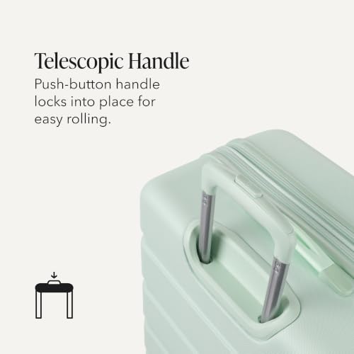 Image of SwissGear 7366 Signature Hardside Expandable Luggage with Spinner Wheels, TSA Lock, Clearly Aqua, Checked-Large 27-Inch