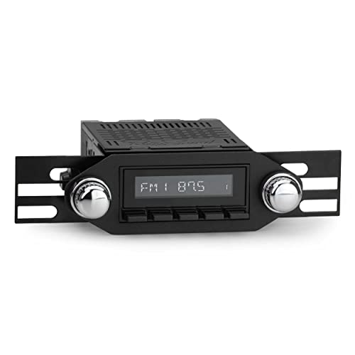Retro Manufacturing Laguna Radio with Black Face, 06P-76P Knobs, and Vintage Overlay LAB-M1-415-06P-76P-SCP