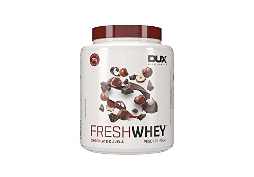 Suplemento em Pó Fresh Whey 3w Conc. Isolado Hidrolisado Chocolate belga e Avela 450g - Dux Nutrition