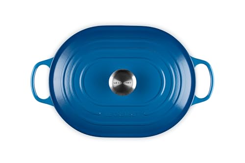 Image of Le Creuset Enameled Cast Iron Oval Casserole with Lid, 3.75 qt., Marseille