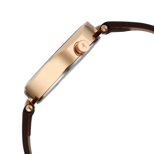 Image of Fastrack TIK Tok 5.0 Quartz Analog Brown Shaped Dial Women's Watch - 6319WL01