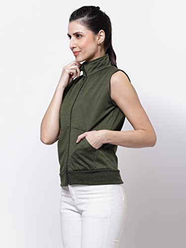 Image of UZARUS Women's Half Sleeves Cotton Fleece Premium Jacket