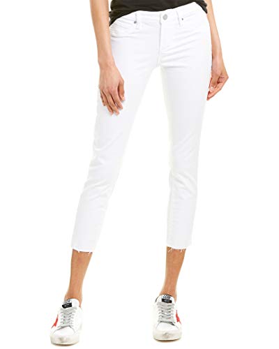 Articles of Society Womens Katie Skinny Fit Cropped Jeans, White, 26