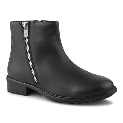 Image of CLOG LONDON Ankle Boots for Women With Side Zipper | Fashionable and Comfortable Boots for Casual and Office Wear