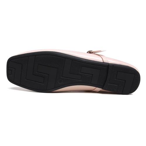 Image of LUXINYU Women's Slip on Flats,Classy Round Toe Solid Classic Mary Jane Ballet Dance Shoes Soft Comfortable PU Flat Shoes