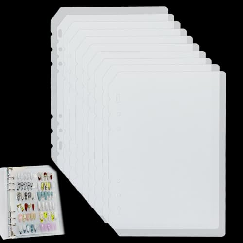 Nail Swatches, Nail Storage, Swatch Book Press On Book Insert Removable Display Stand Cover Binder Suitable for Salons and Enthusiasts (A5)