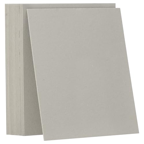 20 piezas de aglomerado (80PT) – 12.5 x 10 pulgadas, tablero kraft grueso gris para álbumes de recortes, manualidades y respaldo de productos PAP15GY8020L