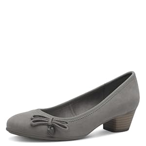 s.Oliver Damen Pumps mit Schleife Kleiner Absatz, Grau (Grey), 38 EU