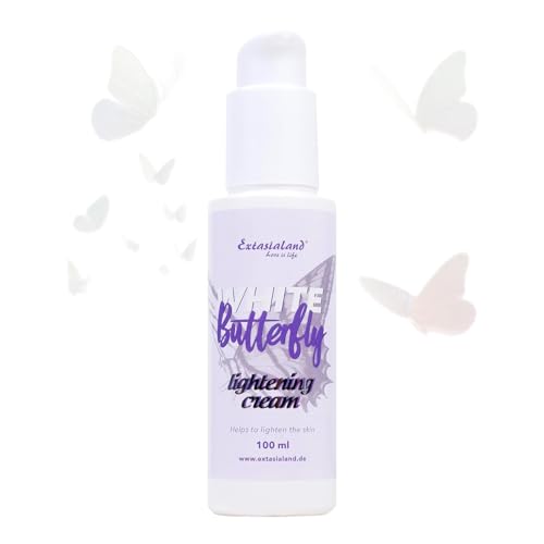 White Butterfly Whitening Cream Intime Aufhellungscreme für schnelles & sanftes Lightening der Haut Deutsche Markenqualität mit hochdosiertem Vitamin C & E - verschiedene Größen (100 ml (1er Pack))