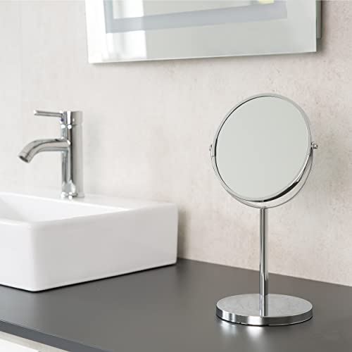 RIDDER Pocahontas 5X Magnification Chrome Chrome Vanity Mirror, 34.5L x 18.5W cm - Image 2