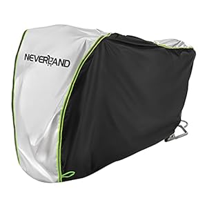 Neverland Housse Protection pour Moto,Imperméable Couverture Moto Oxford 210D avec Sangles Réflectives Bâche de Moto Scooter Etanche Résistant aux Poussière Neige Pluie Vent Feuilles Motorcycle Cover
