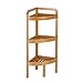 Lola Home Estantería de rincón nórdica marrón de bambú para baño Sol Naciente, 29x29x85 cm (7584)