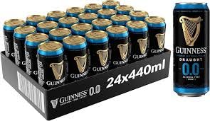 Guinness Draught 0.0 Alcohol Free Stout | 0% vol | 440ml Cans (24)