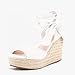 Fashare Womens Espadrilles Wedges Sandals Heels Open Toe Tie Lace Up Platform Ankle Strap Summer Dress Shoes