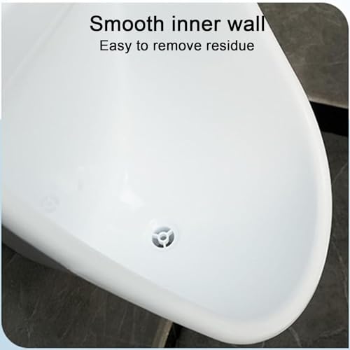 Orinal para hombres comercial, de plástico, montado en pared, sin agua, con manguera y válvula de descarga, para baños públicos, garajes y pequeños baños al aire libre (negro) miniatura 4
