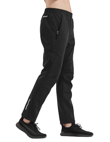 INBIKE Pantalon VTT Homme Hiver Velo Escalade Imperméable Cuissard Long Cycliste Vetement Pantalons de Pluie Noir L
