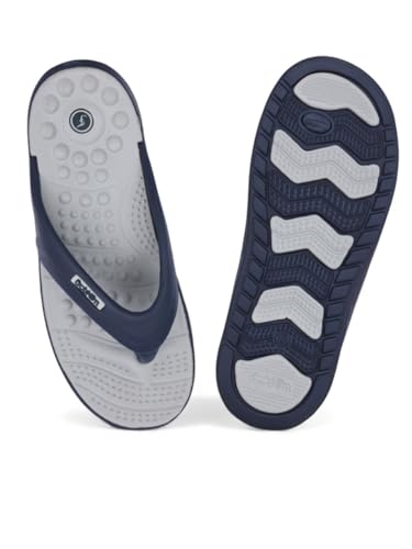 ACTION Men Blue Grey Slipper HRAN0024BLGY07