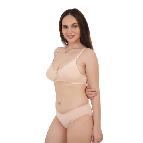 Image of UNITRUST Premium Lingerie Set with Full Coverage Non-Padded Bra and Hipster Panty Set