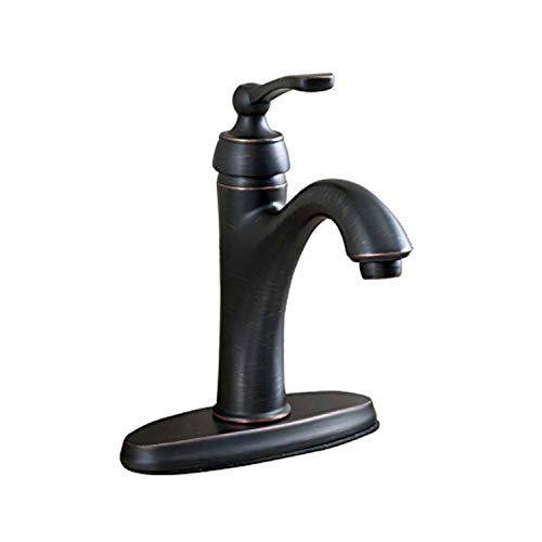 AquaSource Norcroft Oil-Rubbed Bronze 1-Handle 4-in Centerset Commercial Bathroom Faucet