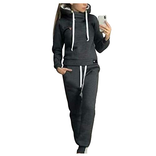 JPOQW Jogging Suits for Women - Two Piece Sweatsuit Pullover Hoodie + Long Pants Tracksuit Set Jumpsuits