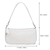 Aucuu Leather Shoulder Bag for Women, Mini Handbag with Crocodile Pattern Retro Soft PU Leather Small Crossbody Bag Classic for Women 90s Mini Bags with Chain, white, Contemporary #1