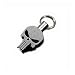 TIKING Long Teeth Punisher Skull Shape Titanium Knife Lanyard Bead EDC Zipper Pull 550 Paracord Necklace Bead Pendant + Titanium Bolt Holer Keyring (Titanium+Ti Bolt)