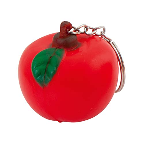 Generico Pallina Antistress Gadget Frutta Macchina Portachiavi Gadget Palla Chiavi Auto (MELA)