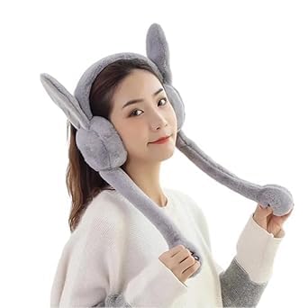 Soft Plush Earmuff for Women – Trendy Pompom Ear Warmers for Cold Weather-image-47